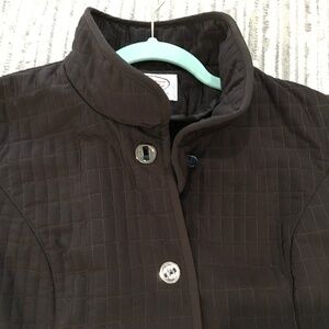 Talbots Petites Brown Quilted Coat Size Small